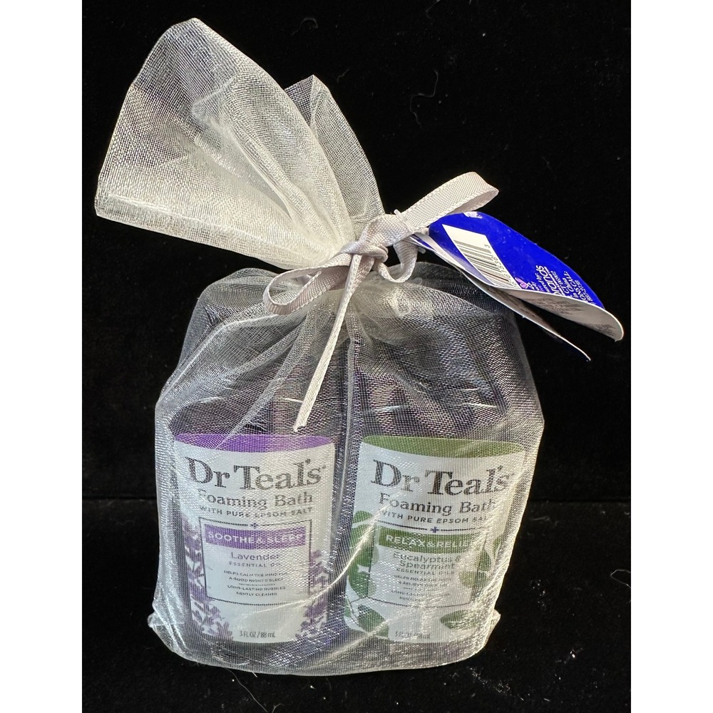 Dr Teals Foaming Bath Gift Set Lavender Eucalyptus Spearmint 3oz 2 Pack NEW